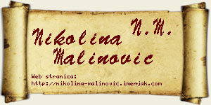 Nikolina Malinović vizit kartica